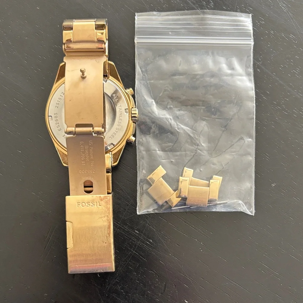 Fossil Women's Gold and Silver Watch - Picture 3 of 5